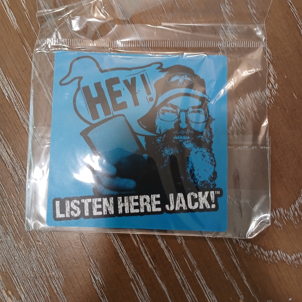 Graphic Blue Sticker with Text